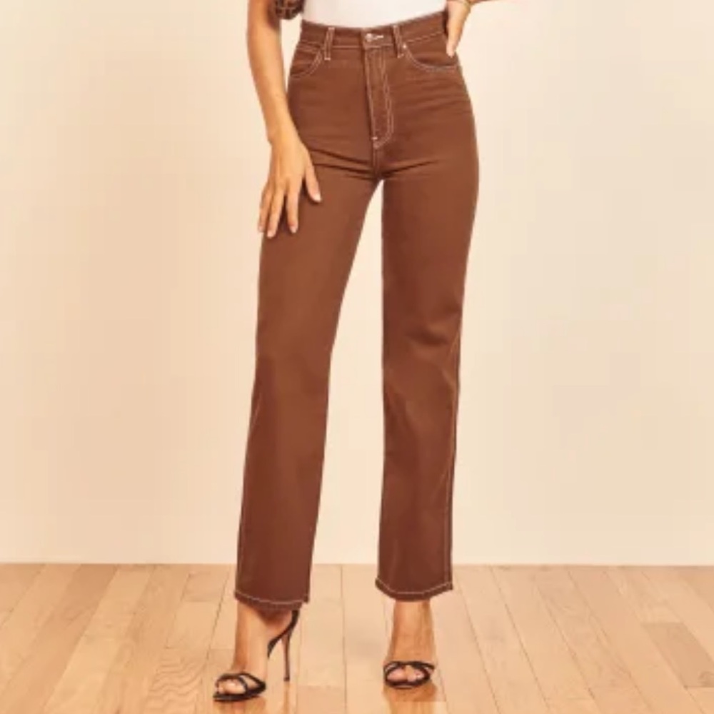 Reformation high rise cowboy jeans